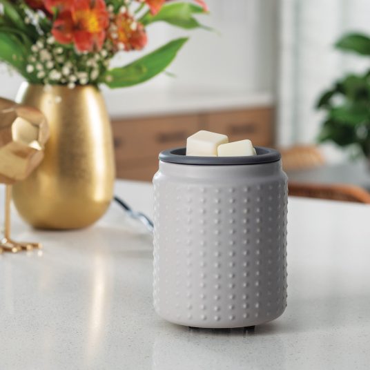 Gray Hobnail Flip Dish Fragrance Warmer