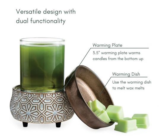 Bronze Geometric 2-In-1 Classic Fragrance Warmer